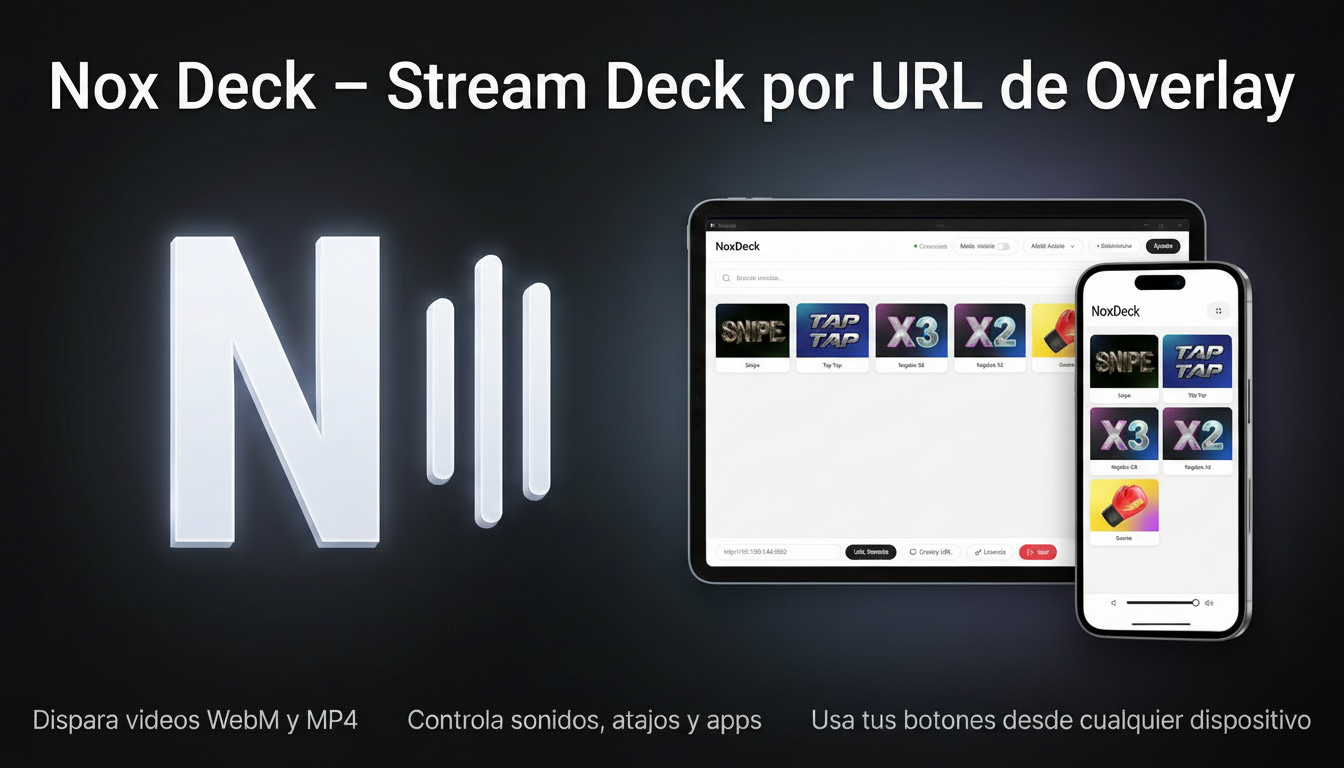 Nox Deck - Panel de control para animaciones y sonidos