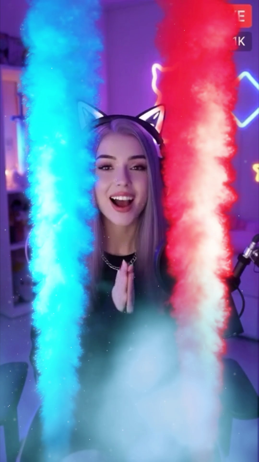 Animacion Humo Azul y Rojo - WEBM