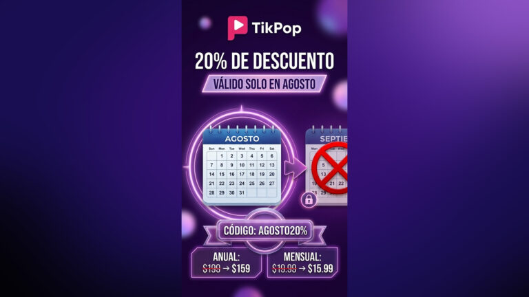 🔥 Últimos días de descuento en TikPop