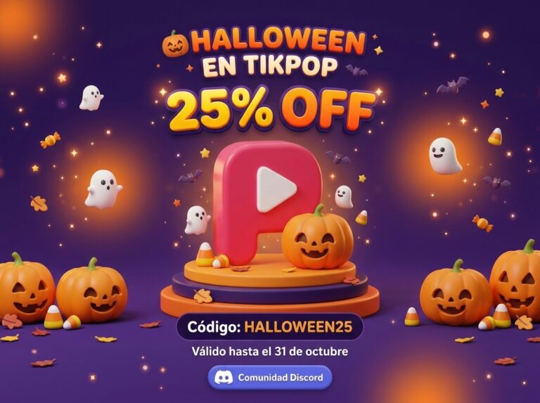 🎃 Halloween en TikPop: 25% de descuento